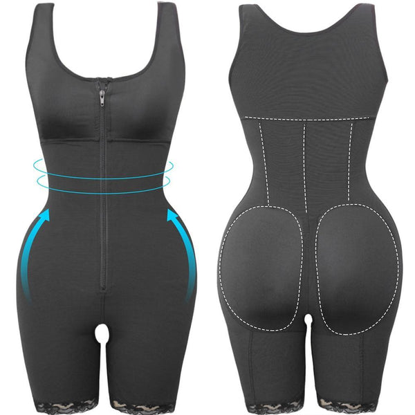 Women's zipper slimming corset.